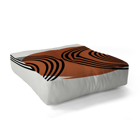 Miho minimal classic arch Floor Pillow Square