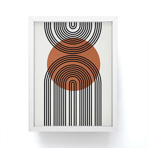 Miho minimal classic arch Framed Mini Art Print