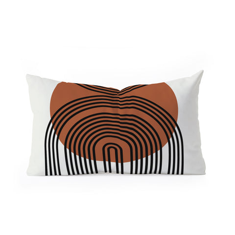 Miho minimal classic arch Oblong Throw Pillow