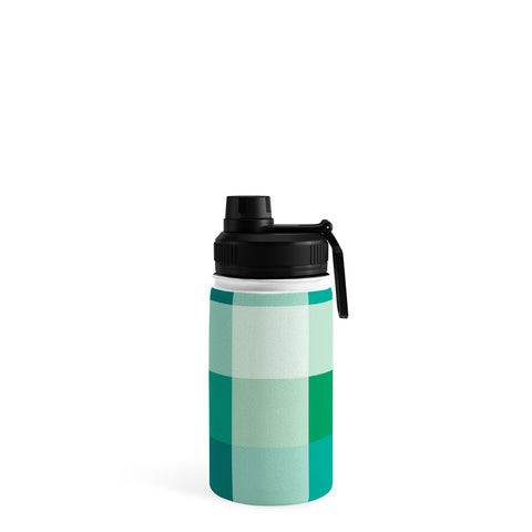 Miho retro color illusion blue green Water Bottle