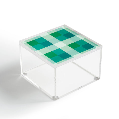 Miho retro color illusion blue green Acrylic Box