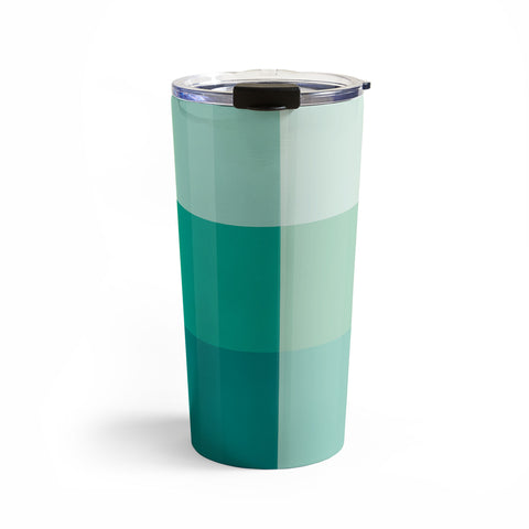 Miho retro color illusion blue green Travel Mug
