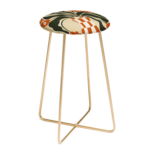 Miho Terracotta Spring Counter Stool