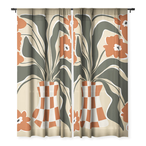 Miho Terracotta Spring Sheer Non Repeat