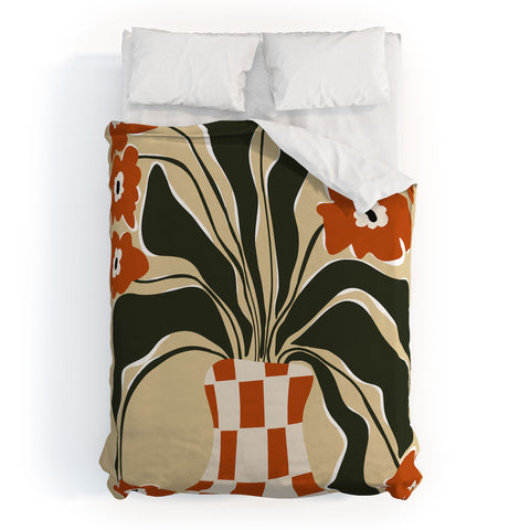 Miho Terracotta Spring Duvet Cover
