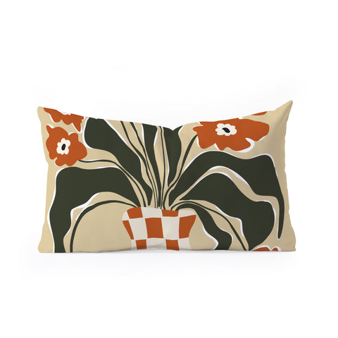 Miho Terracotta Spring Oblong Throw Pillow