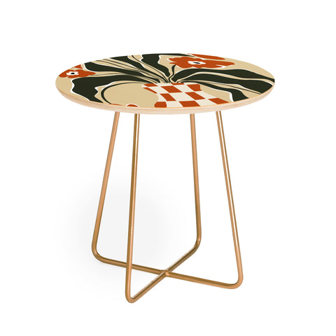 Miho Terracotta Spring Round Side Table