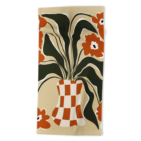 Miho Terracotta Spring Beach Towel