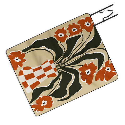Miho Terracotta Spring Picnic Blanket