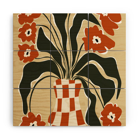 Miho Terracotta Spring Wood Wall Mural