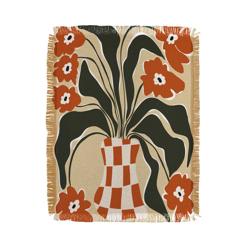 Miho Terracotta Spring Throw Blanket