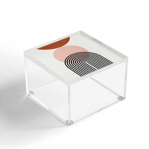 Miho terracotta sun and moon abstract Acrylic Box