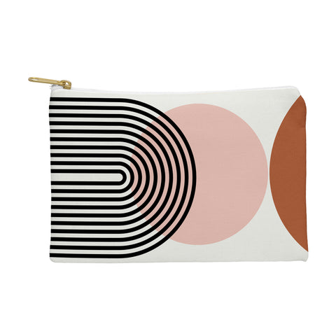Miho terracotta sun and moon abstract Pouch