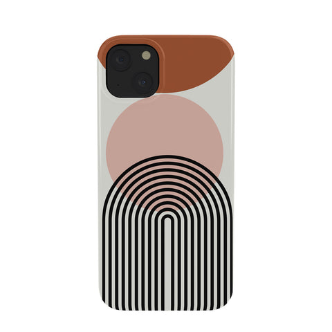 Miho terracotta sun and moon abstract Phone Case