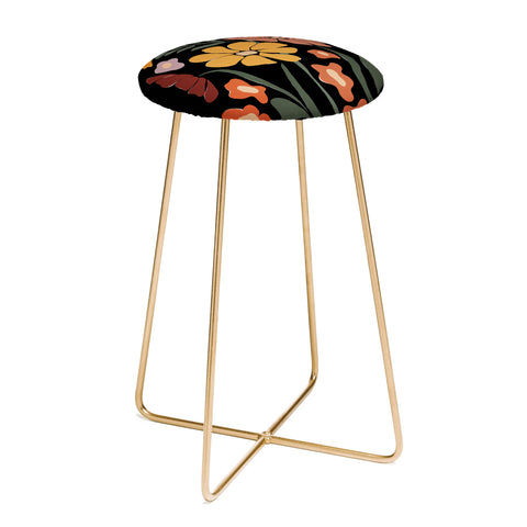 Miho TROPICAL floral night Counter Stool