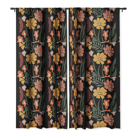 Miho TROPICAL floral night Blackout Window Curtain