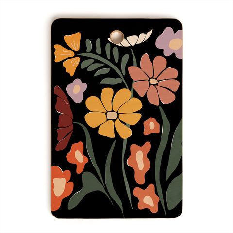 Miho TROPICAL floral night Cutting Board Rectangle
