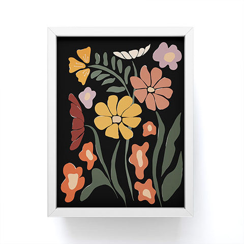 Miho TROPICAL floral night Framed Mini Art Print