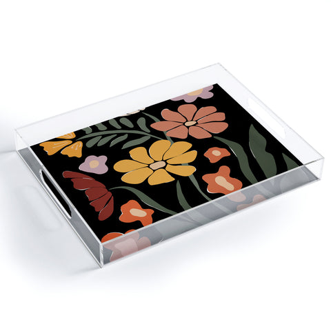 Miho TROPICAL floral night Acrylic Tray