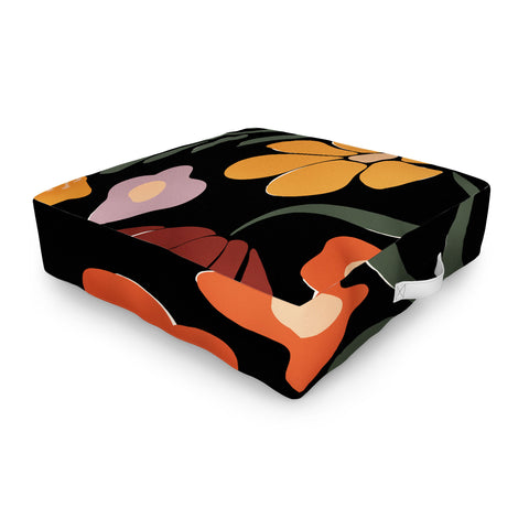 Miho TROPICAL floral night Outdoor Floor Cushion