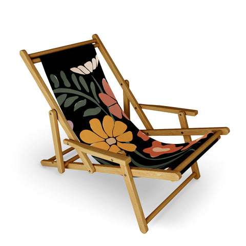 Miho TROPICAL floral night Sling Chair