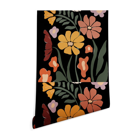 Miho TROPICAL floral night Wallpaper