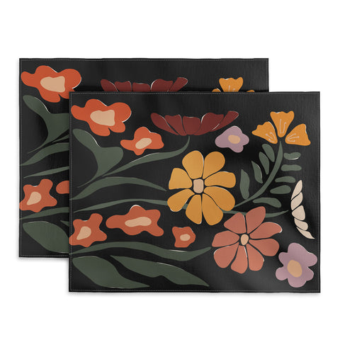 Miho TROPICAL floral night Placemat