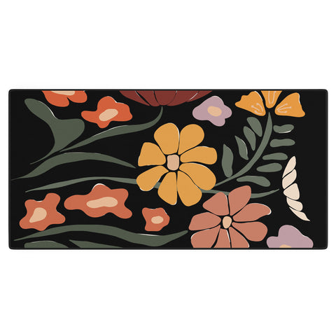 Miho TROPICAL floral night Desk Mat