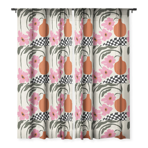 Miho Vintage blossom Sheer Window Curtain