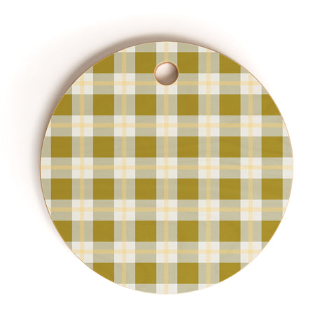 Miho vintage gingham style Cutting Board Round