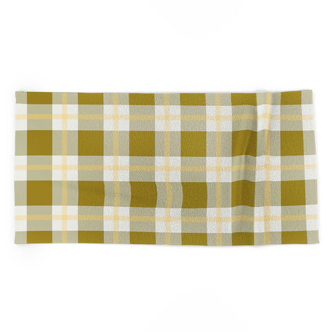 Miho vintage gingham style Beach Towel