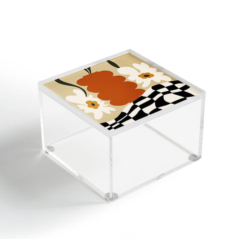 Miho Vintage matisse floral check Acrylic Box
