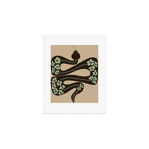 Miho wild and free green anaconda Art Print