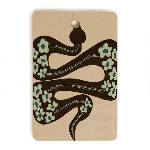 Miho wild and free green anaconda Cutting Board Rectangle