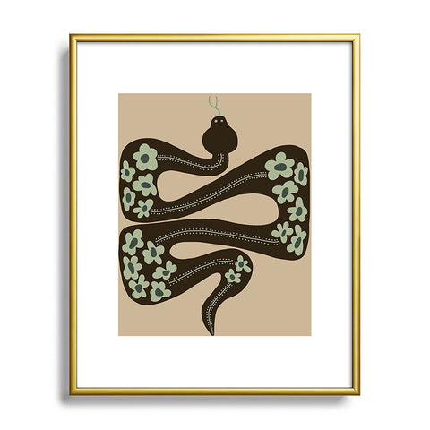 Miho wild and free green anaconda Metal Framed Art Print