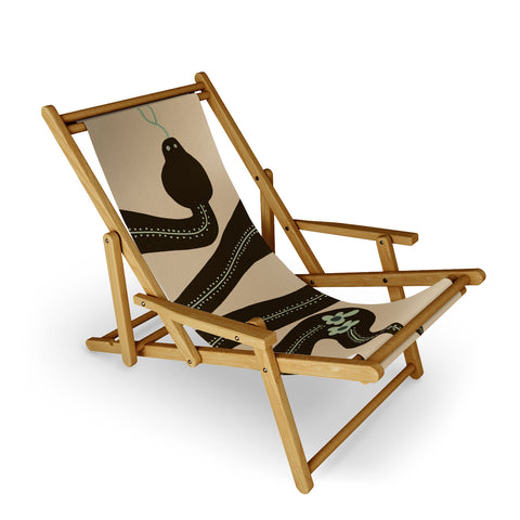 Miho wild and free green anaconda Sling Chair