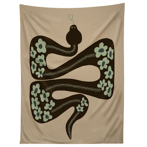 Miho wild and free green anaconda Tapestry