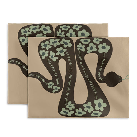 Miho wild and free green anaconda Placemat