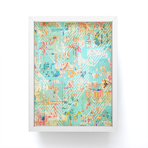 MIK Blue 42 Framed Mini Art Print