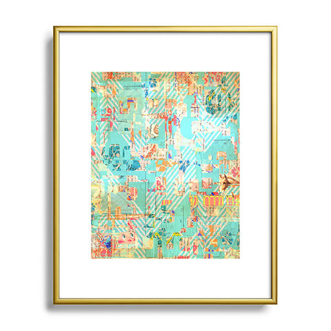 MIK Blue 42 Metal Framed Art Print