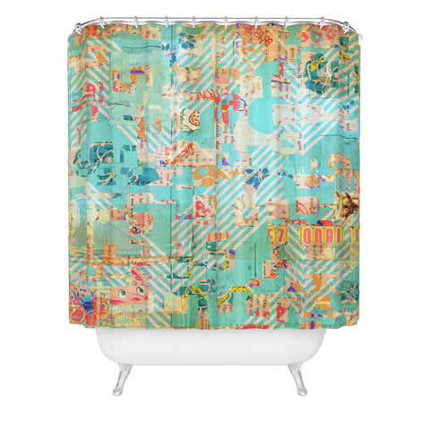 MIK Blue 42 Shower Curtain