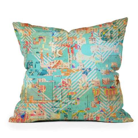 MIK Blue 42 Throw Pillow