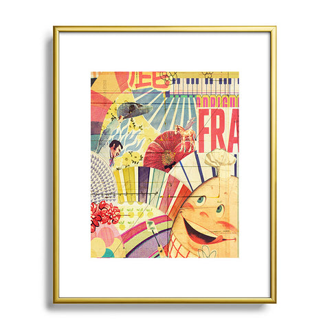 MIK Frank Metal Framed Art Print