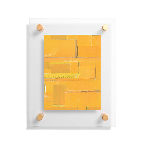 MIK Golden Collage Floating Acrylic Print