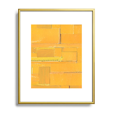 MIK Golden Collage Metal Framed Art Print