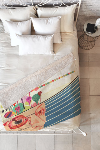 MIK Open Minded Fleece Throw Blanket