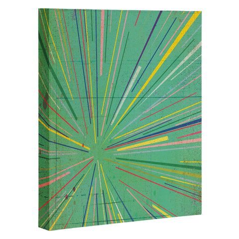 MIK Rays Blue Art Canvas