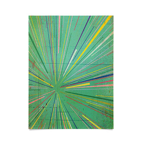 MIK Rays Blue Poster