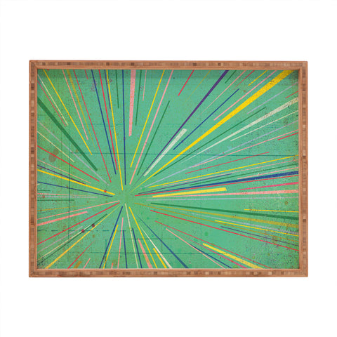 MIK Rays Blue Rectangular Tray