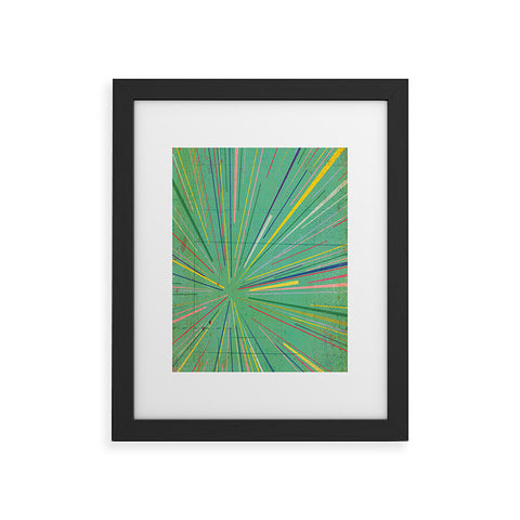 MIK Rays Blue Framed Art Print